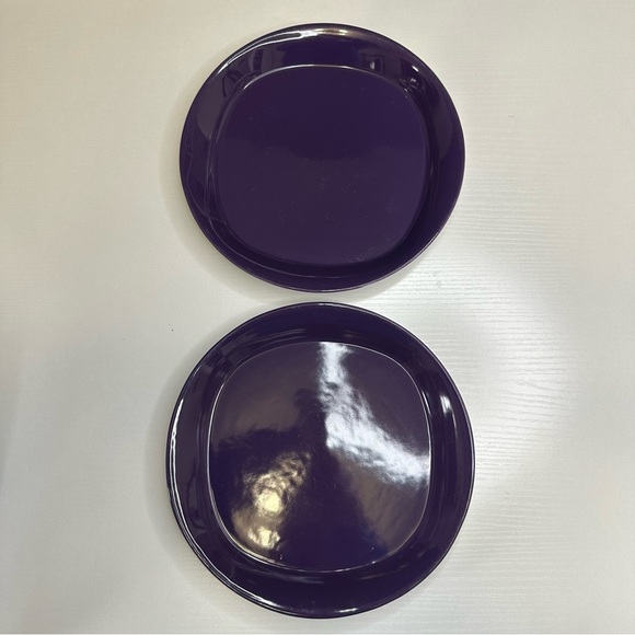 Rachael Ray Round & Square Purple Stoneware Salad Plates – Set of 2, 8.5” - Picture 1 of 2